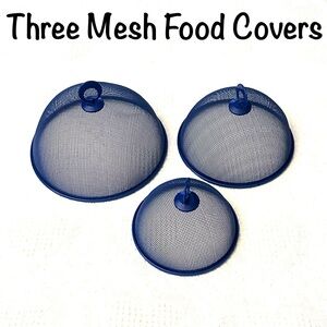 3 Metal Mesh Food Covers Set Bundle Lot Outdoor Dining Picnic